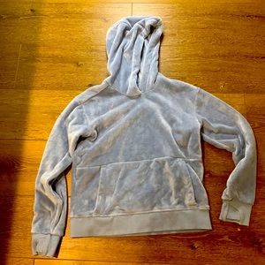 Fluffy blue Athleta sweatshirt